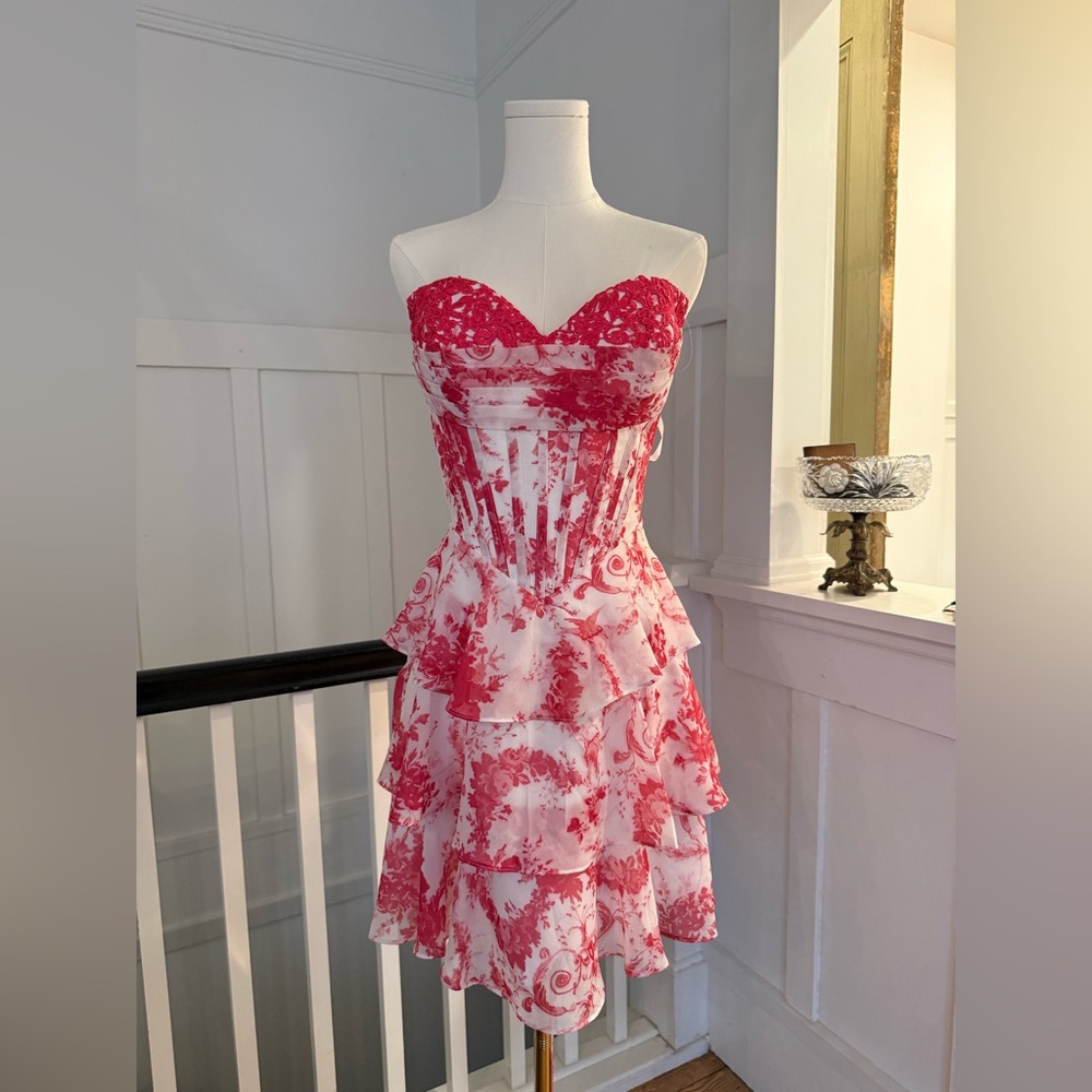 Strapless Tiered Corset Dress